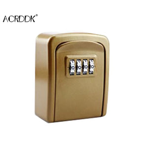 4 Password Key Box Wall Mounted Security Anti-Theft Key Organizer Home Security Indoor Outdoor Key Safe Lock Storage Box