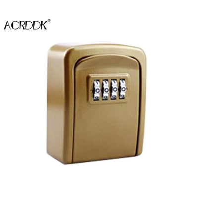 4 Password Key Box Wall Mounted Security Anti-Theft Key Organizer Home Security Indoor Outdoor Key Safe Lock Storage Box