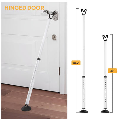 Door Security Bar Lock Entry Barricade Reinforcement Burglar Safety Stopper-2Pck